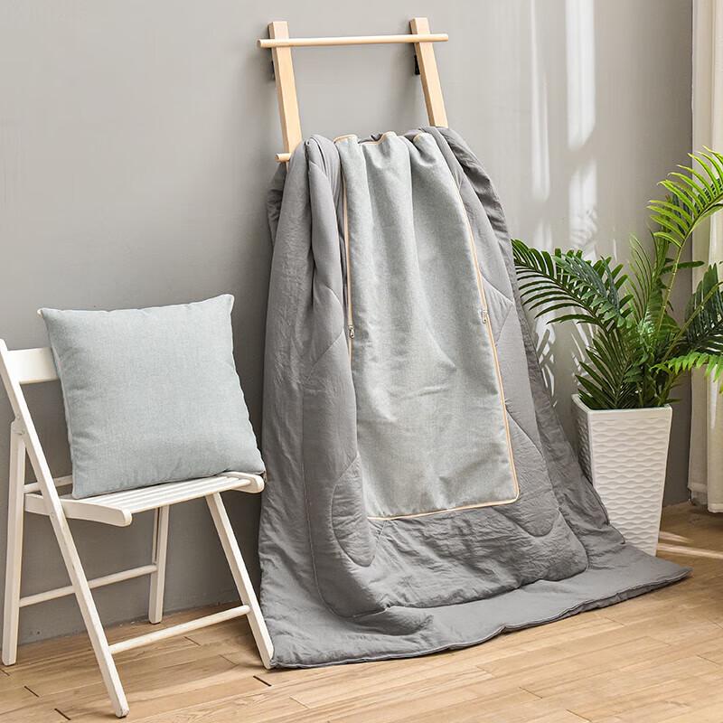 Hans Home Textile Cotton Linen Convertible Pillow Quilt