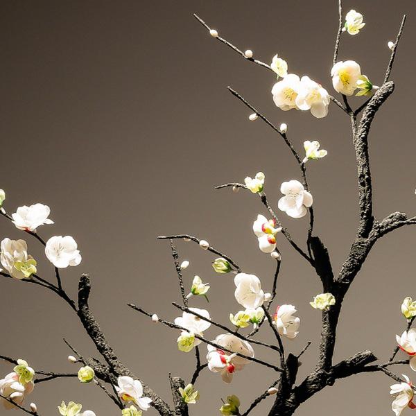 Elegant Pink Plum Blossom Dried Flower Bouquet for Home Decoration
