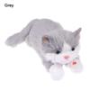New Soft Simulation Cat Voiced Fluffy Realistic Cat Cute Cartoon With Bib Simulated Kitten Model