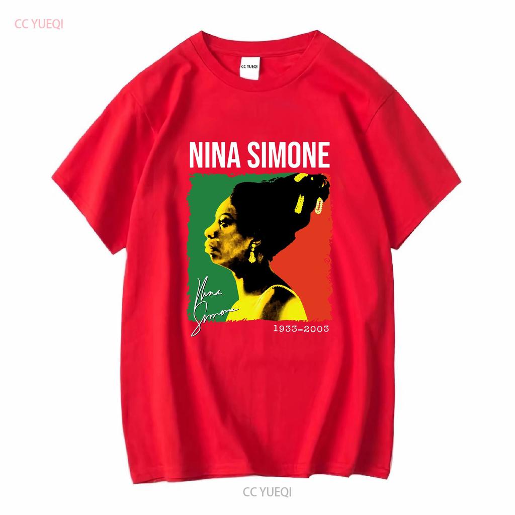 Maglietta Hot Nina Simone Mese della Storia Nera Per Fan Unisex S 5xl T 1cm1071 Maniche Lunghe O Corte Vintage Lavata Grafica Streetwear