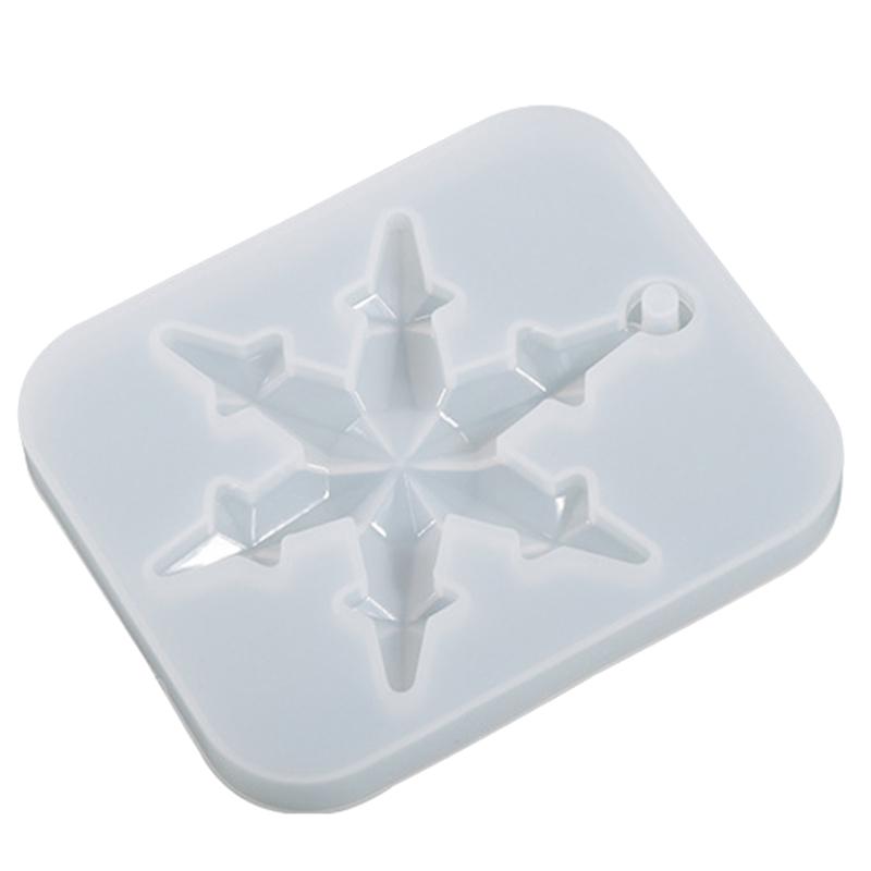 Diy Christmas Elk Snowflake Crystal Epoxy Mold Pendant Wall Hanging Curtain Wind Chime Mirror Surface Silicone Mold