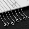 5pcs Stainless Steel Snake Chain Necklace 0.9/1.1mm Simple Silver Color Snake Bone Chain For Woman Man Fashion Jewelry Supplies