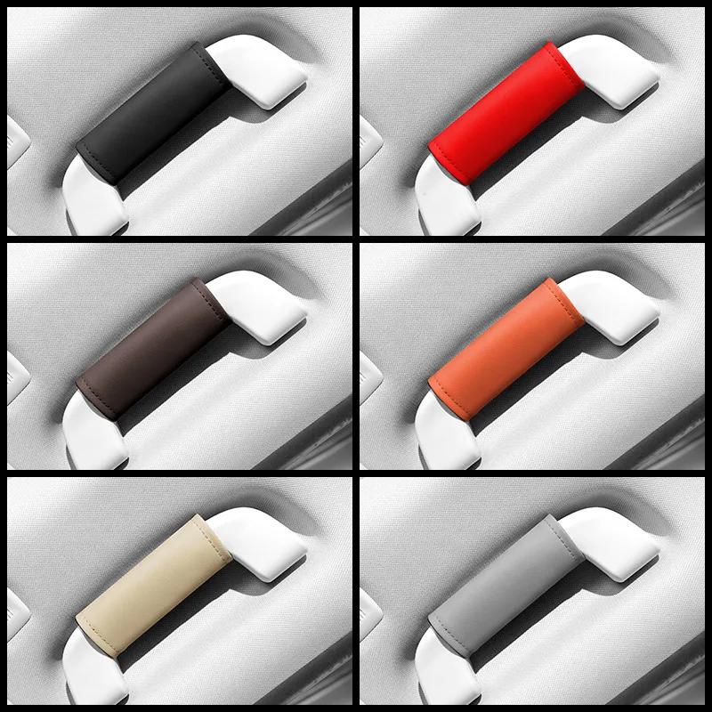 Car Stickers For Alfa Romeo For Alfa Romeo Giulia Stelvio Giulietta 156 159 147 Mito Leather Car Roof Armrest Pull Cover Handle