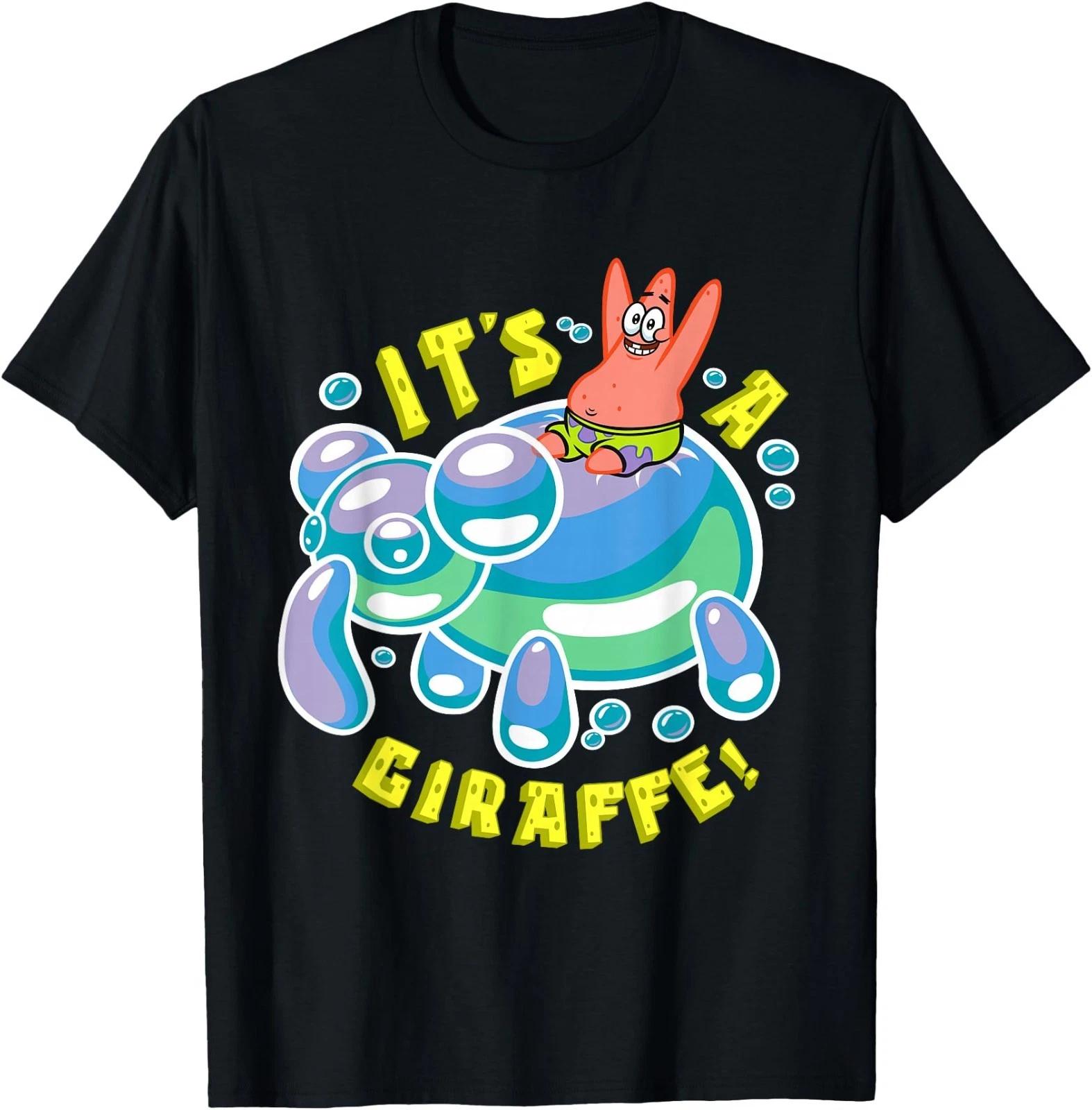Spongebob Its a Giraffe Patrick Star Riding Balloon Giraffe T-Shirt 3XL