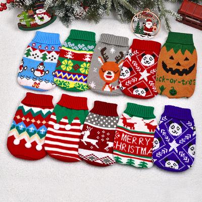 Sıcak Evcil Köpek Kazak Kış Köpek Giysileri Küçük Orta Boy Köpekler İçin Örme Yavru Kedi Mont Chihuahua Fransız Bulldogları Yorkie Customes