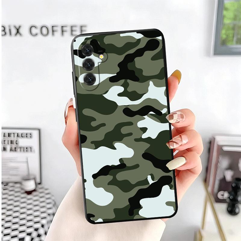 Camouflage Military Pattern Soft Phone Case for Samsung A17 A37 A57 A16 A26 A36 A56 A15 A25 A35 A55 A14 A24 A34 A54 A13 A23 A33
