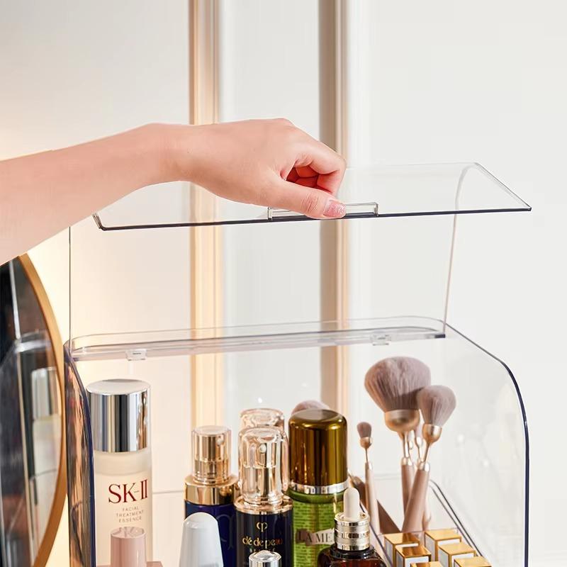 Transparent Makeup Storage Box Acrylic Material Dust-proof Large Capacity High-end Multiple Layers Skincare Product Display Shel