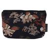 Senshishuin Nishijin Brocade Pouch (Lined) Navy Blue Washimatsu (Small)