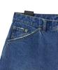 NOIRER Damaged Denim Shorts (Mid-Blue)