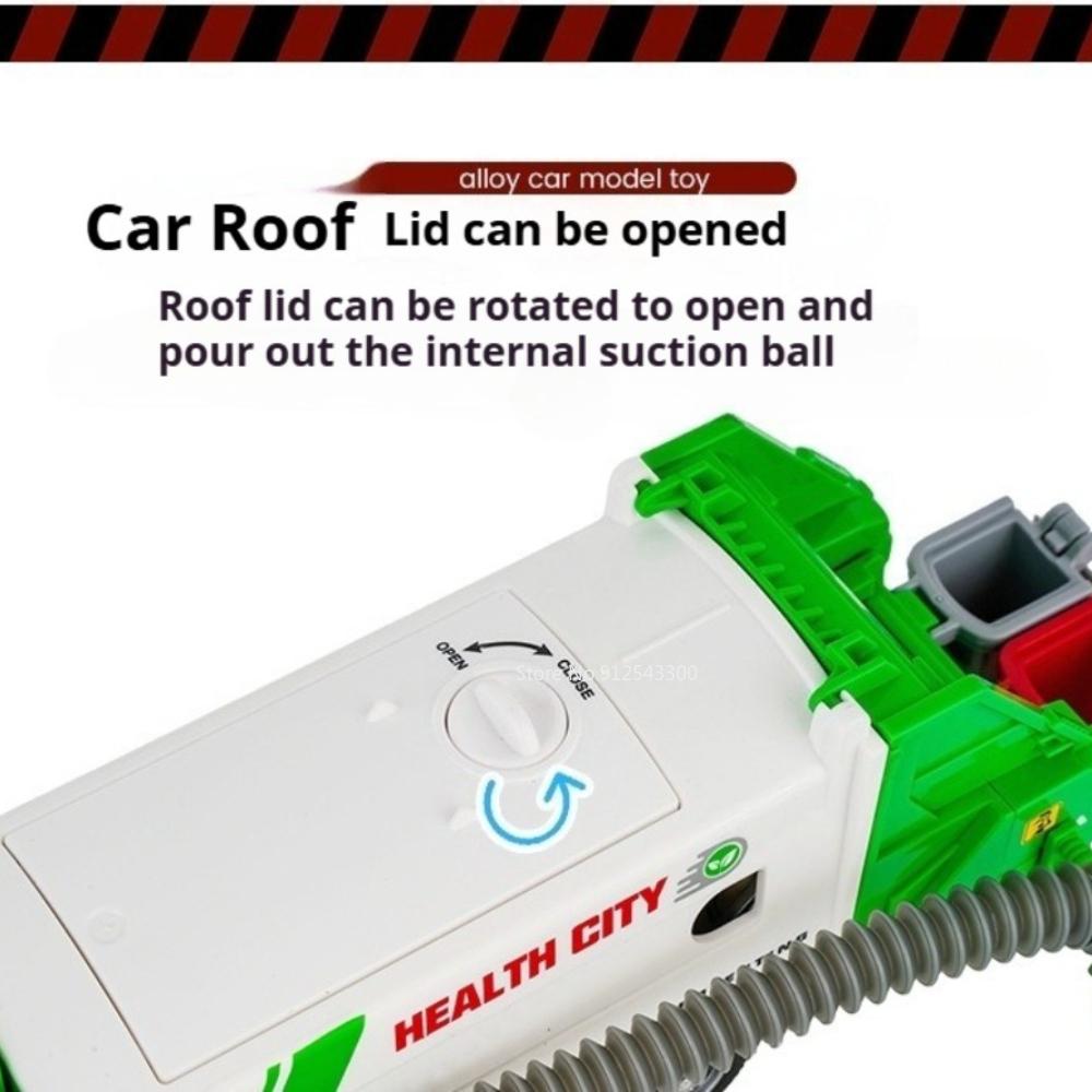 1:32 Electric Dust-Sucking Sweeper Car Model Toy Concrete Mixer Truck Alloy Engineering Vehicles Sound Light Gifts for Children