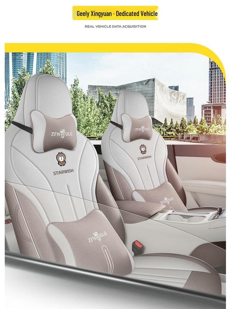 Geely Vision Cotton & Linen Seat Covers - All-Season, Full Coverage Universal Fit