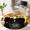 Famous German Rock Heavy Metal Band Rammstein Tile Lindemann Circular Carpet Decoration Anti Slip Home Table and Chair Mat Aisle Door Mat Carpet D10