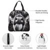 Hochlandkuh mit lustig herausgestreckter Zunge Isolierte Lunchtasche für Damen Kinder Auslaufsichere Lebensmittelboxen Thermos-Lunchbox Tragetasche