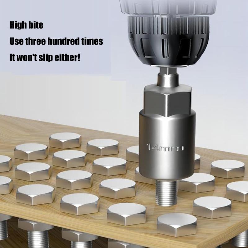 1/4inch Wrench Hexagonal Bit Socket Set Long Impact Drill Socket Adapter Drill Bit Extension Socket Adapter for Electric