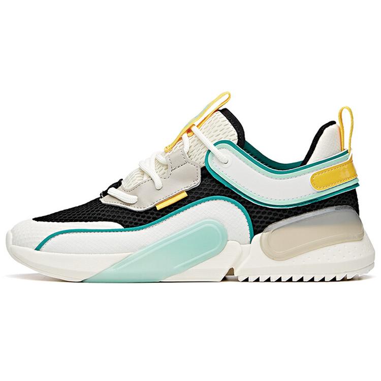 

new ANTA Rubik s Cube Casual Shoes Men s Low top White/Green/Black 40.5