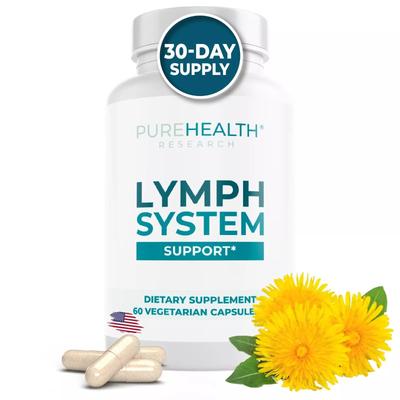 Lymphatic Support Capsule Contains 60 Capsules of Echinacea Dandelion Burdock Root To Reduce Edema and Enhance Immunity