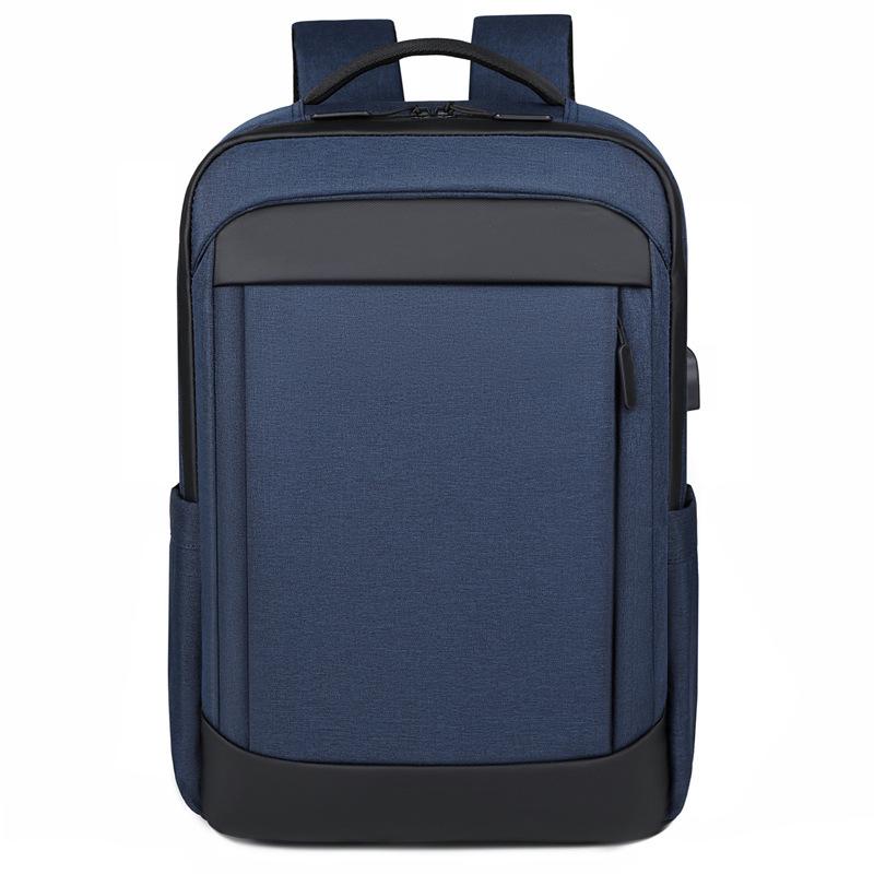 

Business Casual Men s Backpack Large Capacity Fashion Travel Water-proof Computer Backpack синий