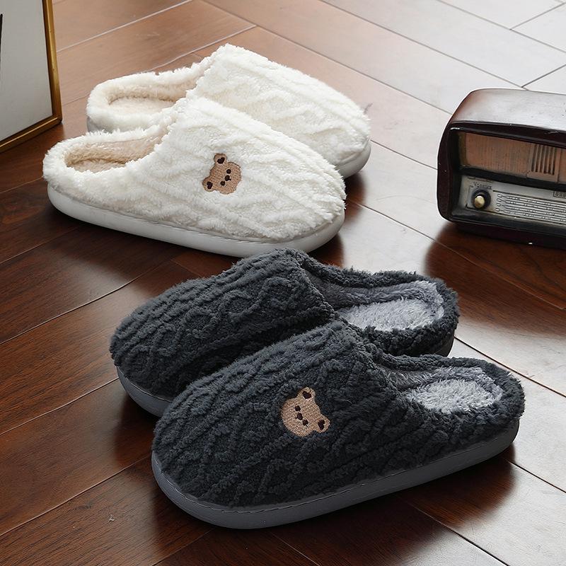 Cozy Cotton Anti-Slip Slippers for Men & Women - Warm Indoor Footwear for Autumn/Winter