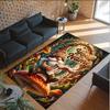 Gnome Theme Crystal Velvet Rug Personalized Custom Name Text Soft Floor Mat Home Decor