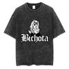 Fashion Karol G La Bichota Washed TShirt Aesthetic Hip Hop Men Women Short Sleeve Oversized Cotton Casual Tee Shirts Streetwear