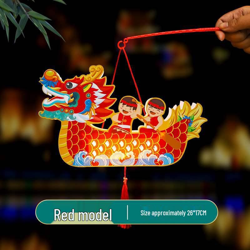 Handmade Dragon Boat Festival Lantern Craft Kit for Kids – Chinese Style Luminous Toy