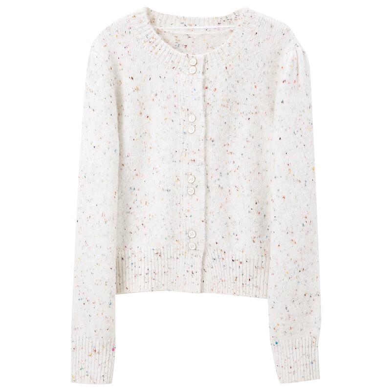 Sancai Duxing Women's Sesame Dot Knit Cardigan