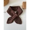 Soft and Waxy Jacquard Short Knitted Parent Child Neck Protection Cross Small Scarf and Scarf To Keep Warm in Autumn and Winter
