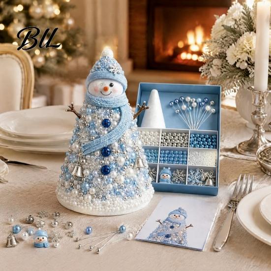 Handmade Gift for Craft Lovers DIY Beaded Tree Kit Adults, Christmas Bead Kit, Beginner Friendly Set 3D Ornament Holiday Tabletop Mantel Decoration