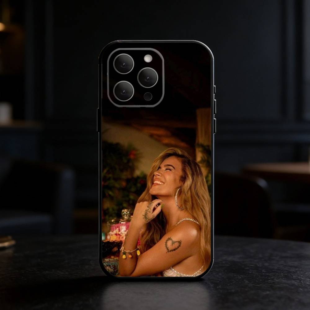 K-Karol G Tropicoqueta Phone Case Silicone black Soft For IPhone 17,16,15,14,13,12,11,SE,Plus Pro Max