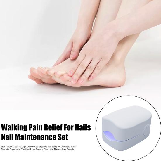 Nail Fungus Treatment Light 910nm Infrared Light 460nm Blue Light Toenail Fingernail Fungal Cleaning Onychomycosis Removal Device LED Therapy Lamp
