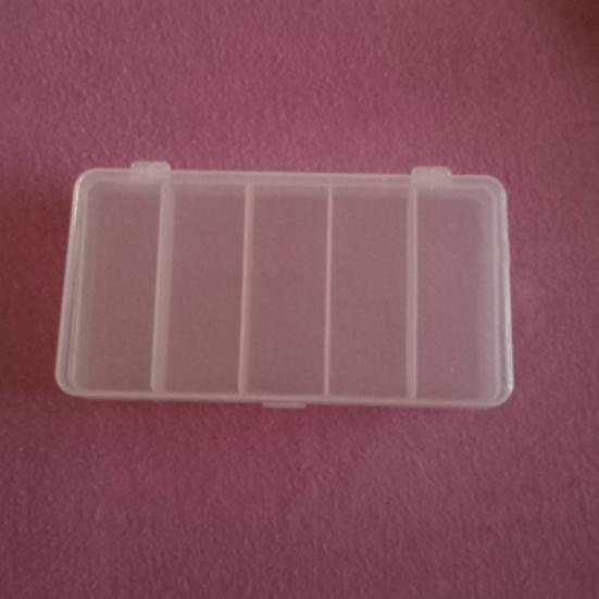 Plastic Fishing Tackle Box Double Buckle Portable Wear Resistant Fishing Lure Box for Angling