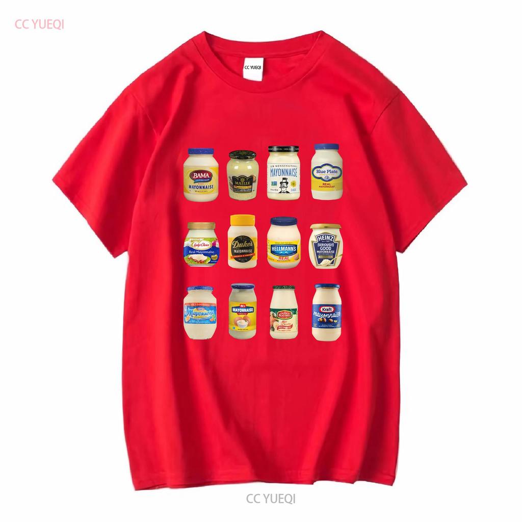 Vintage Mayonnaise Hemd T-Shirt Liebhaber Lustig Mayo Süchtiger Lang- oder Kurzarm Vintage Gewaschen Bequem Vielseitig Streetwear