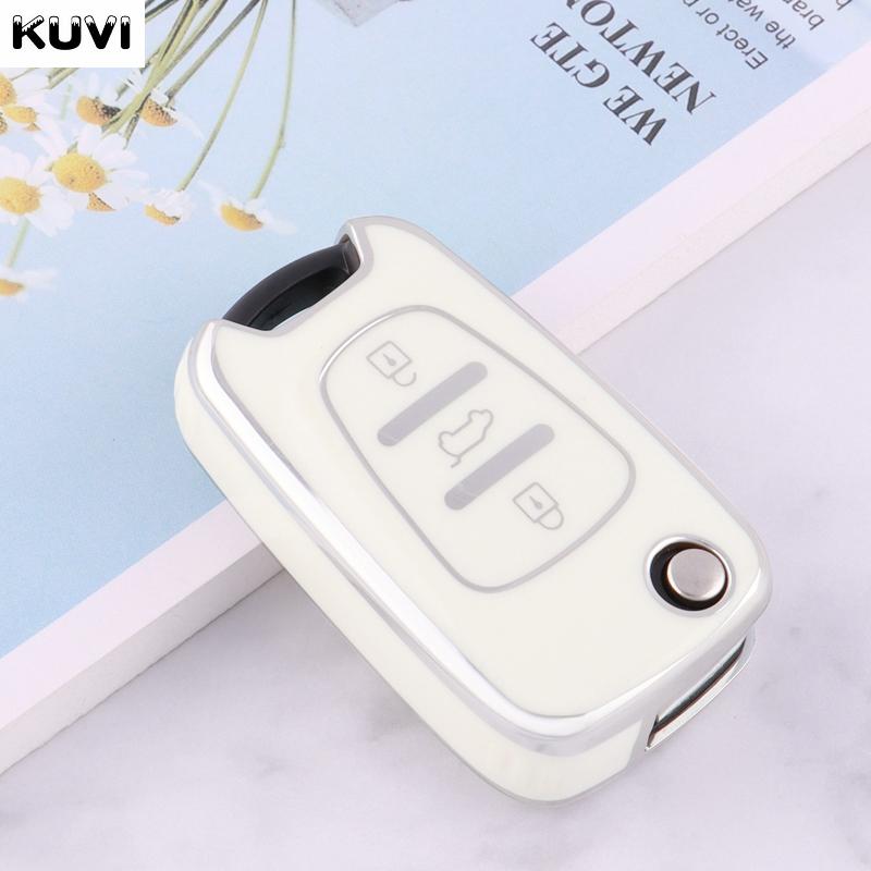 Tpu Car Flip Key Case Cover Shell Fob For Hyundai I20 I30 Ix20 Ix35 Elantra Accent For Kia Sportage Rio 3 Soul Optima Ceed K5 K2