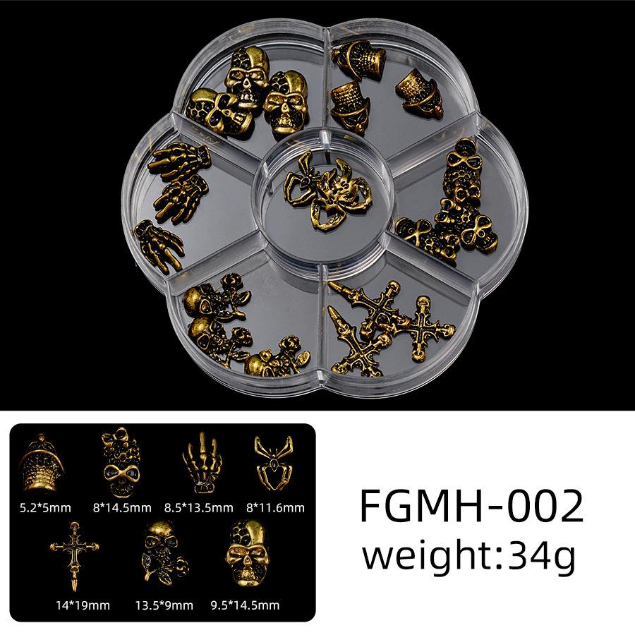 

Семисекционная коробка «Цветок сливы»: 3D Нейл-арт Металлический бант и стразы-бабочки