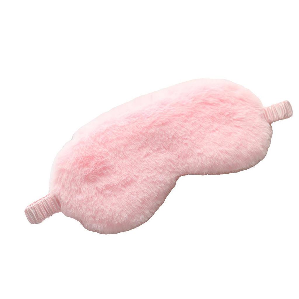 Plush Light-Blocking Sleep Mask - Breathable, Skin-Friendly Eye Mask for Autumn/Winter with Ice Pack Feature.