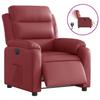 Electric Recliner Chair Burgundy Artificial Leather