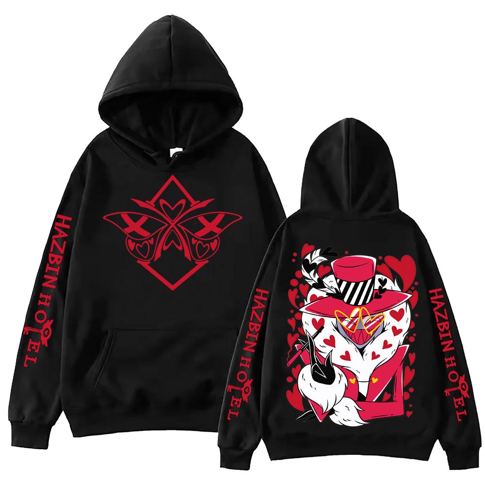 Hazbin Hotel Grafikdesign Hoodie Mann Frau Harajuku Langarm Pullover Tops Sweatshirt Geschenk