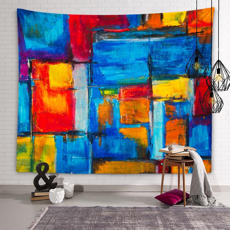 Tapiserie cu personalitate, geometrie psihedelică, hippie, boho, decor artă de perete, camera de zi, dormitor, decor acasă, tapiserie