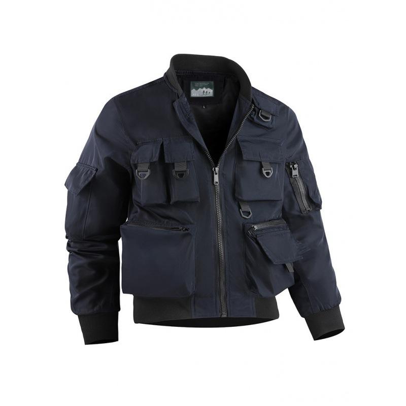 Bomberjacke Herren Baseballanzug Funktionelle Mehrfach-Taschenjacke Tooling Tri-Proof Jacke
