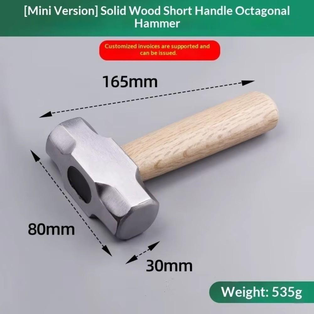 High Carbon Steel Mini Hammer Mini Multi-purpose Octagonal Hammer Portable Durable Round Head Hammer Outdoor Activities