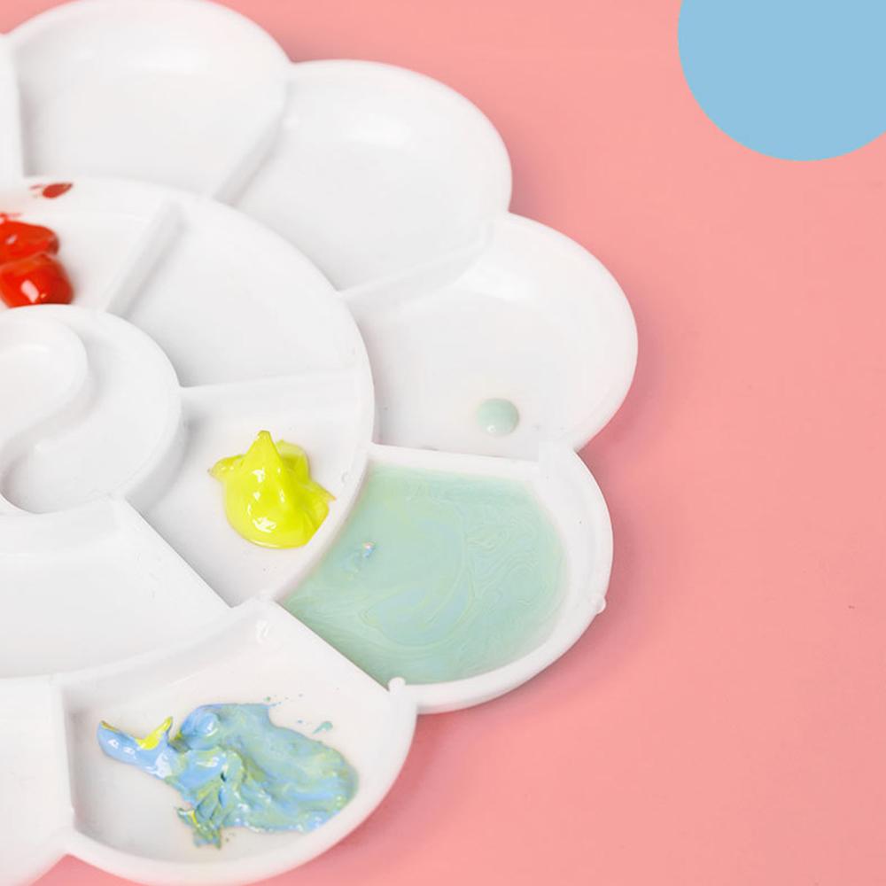 1-5pcs Painting Palette, 18 Wells Plastic Paint Tray Pallet Reusable Flower Paint Palette for Artists Acrylic Watercolor Oil