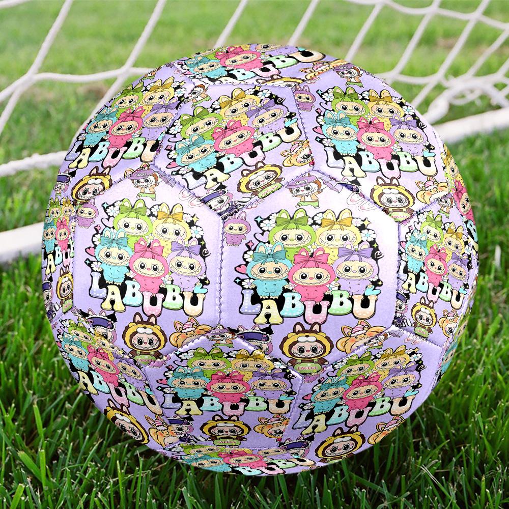 Labubu Print Size 5 Soccer Ball, Standard Match Football for Sports Game and Team Practice, Ideal Gift for Soccer Fans
