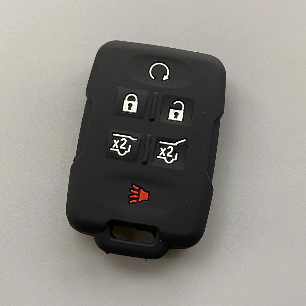 Silicone Car Key Case Cover For Chevrolet Colorado Silverado 1500 2500Hd 3500Hd Gmc Yukon Sierra Canyon Remote Key Protecor