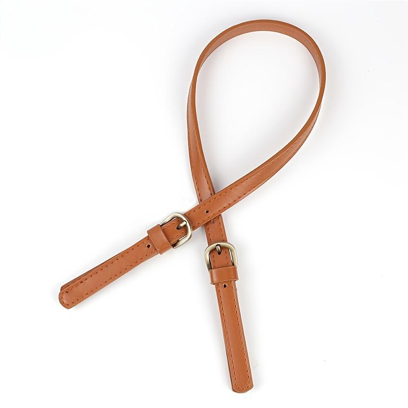 1 шт. Ремешки для сумок из ПУ-кожи с двойной пряжкой, аксессуары для замены ремешков для сумок своими руками коричневый