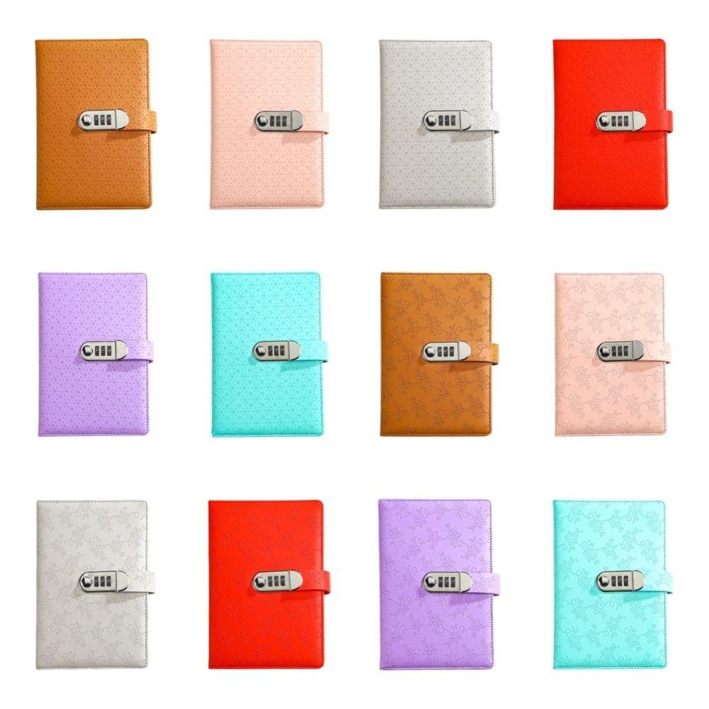 200 Pages Retro Password Book with Lock A5 Diary Notebook  Office School Supplies