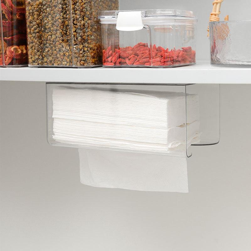 Thickened Wall-mounted Tissue Box Non-perforated Tissue Box Face Towel Storage Box Kitchen Napkin Box
