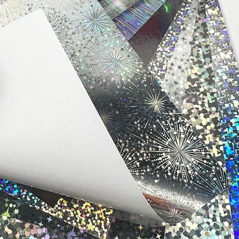 20 listů třpytivého řemeslného papíru Třpytivé plastové listy pro řemesla, scrapbooking, výrobu přání, fotoalba a balení