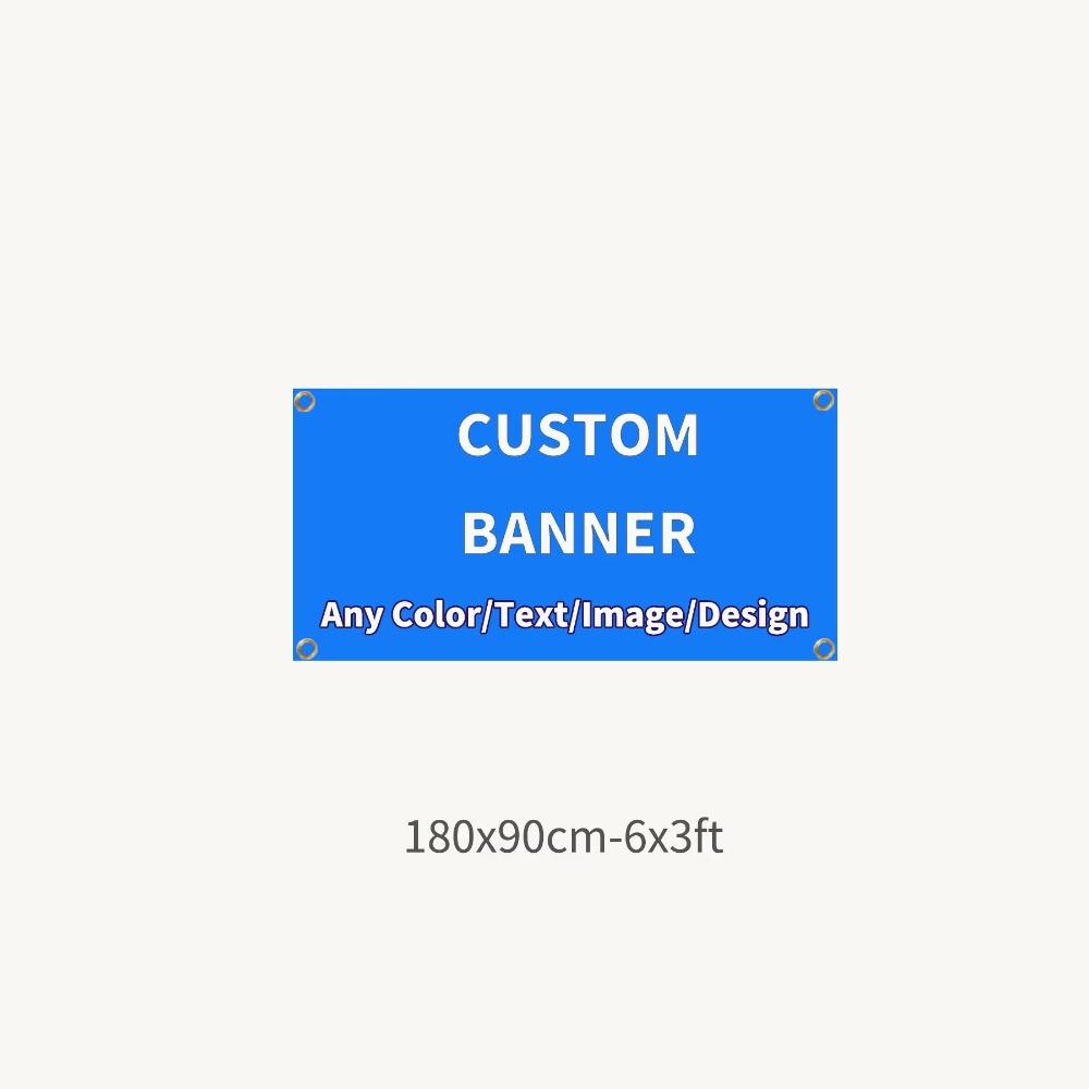1p Custom Polyester Banner for Indoor & Outdoor Use - Banner with 4 Grommets, Many Sizes, Perfect for Home Decor