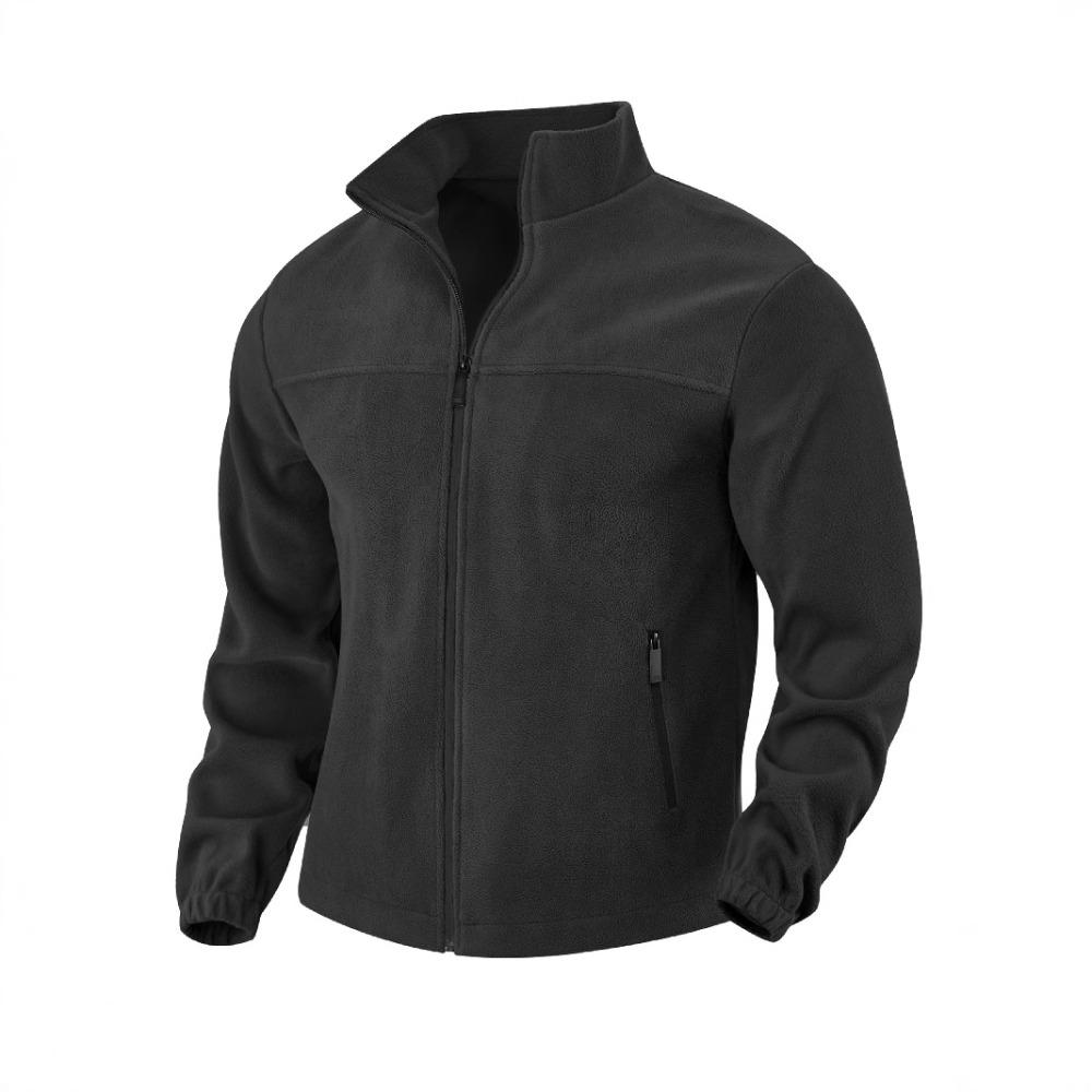 Nouvelle veste polaire pour homme: Veste d'extérieur zippée à col montant pour le printemps, l'automne et l'hiver