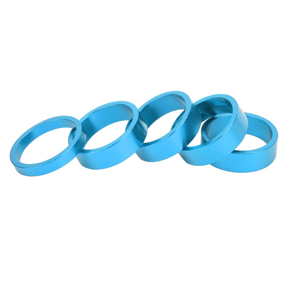 CANSUCC 5PCS 28.6MM MTB Bike Front Fork Washer Set Bicycle Stem Headset Spacer Fork GasketBlue